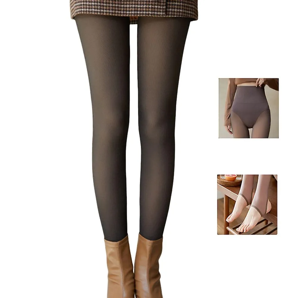 50% de descuento para mujeres pantimedias de lana caliente cintura alta barrigas control medias térmicas de invierno medias tran