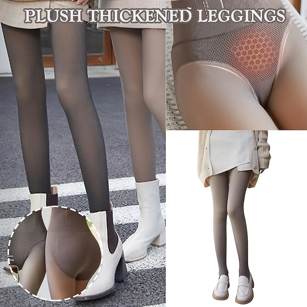 50% de descuento para mujeres pantimedias de lana caliente cintura alta barrigas control medias térmicas de invierno medias tran
