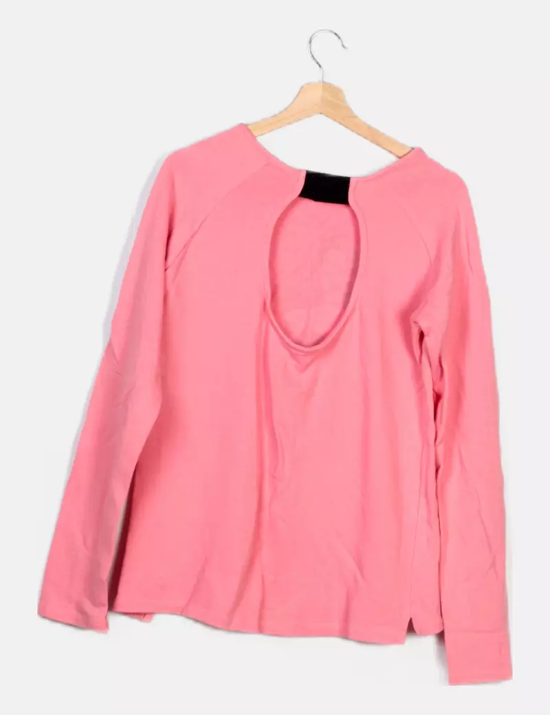 Aire Retro Sudadera rosa estampada