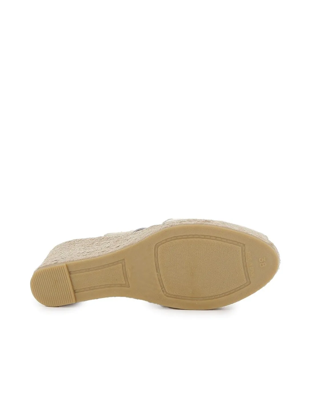 Alpargata de yute piel serraje aberturas y elastico mujer dorado Viguera