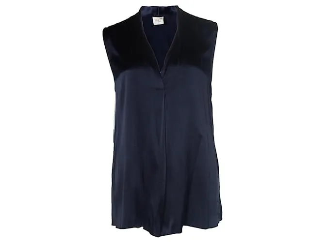 Autre Marque Pauw, Top seda azul sin mangas 