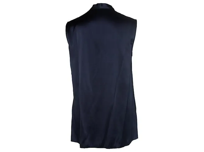 Autre Marque Pauw, Top seda azul sin mangas 