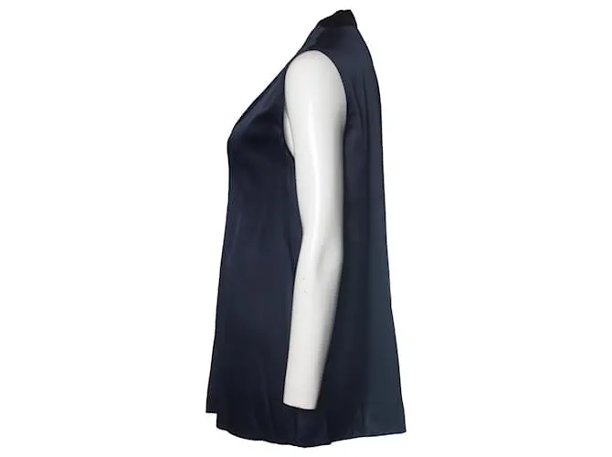 Autre Marque Pauw, Top seda azul sin mangas 