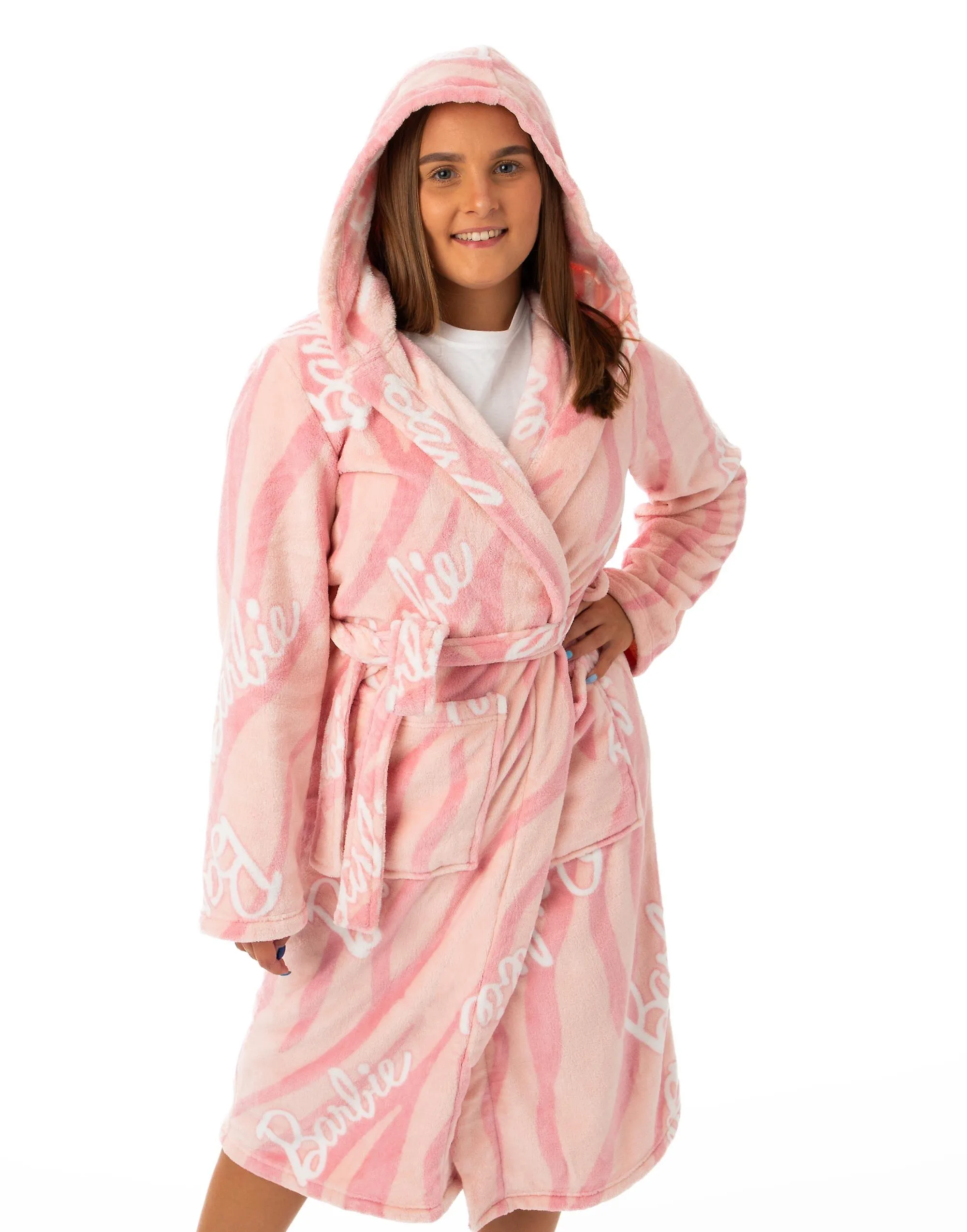 Barbie Albornoz con capucha para mujer rosa