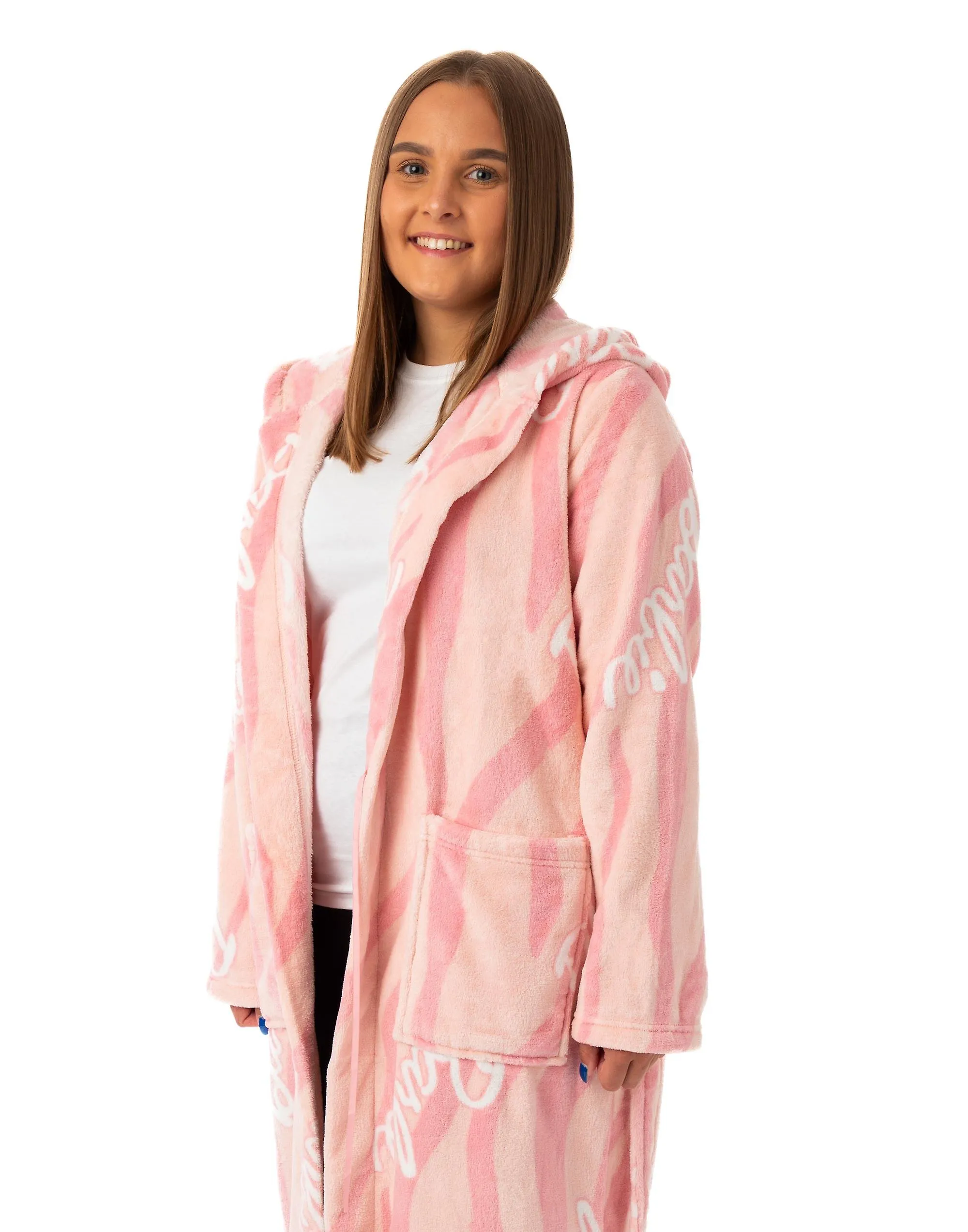 Barbie Albornoz con capucha para mujer rosa