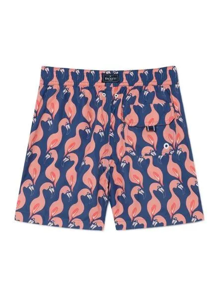 bañador hackett flamencos azul para niño