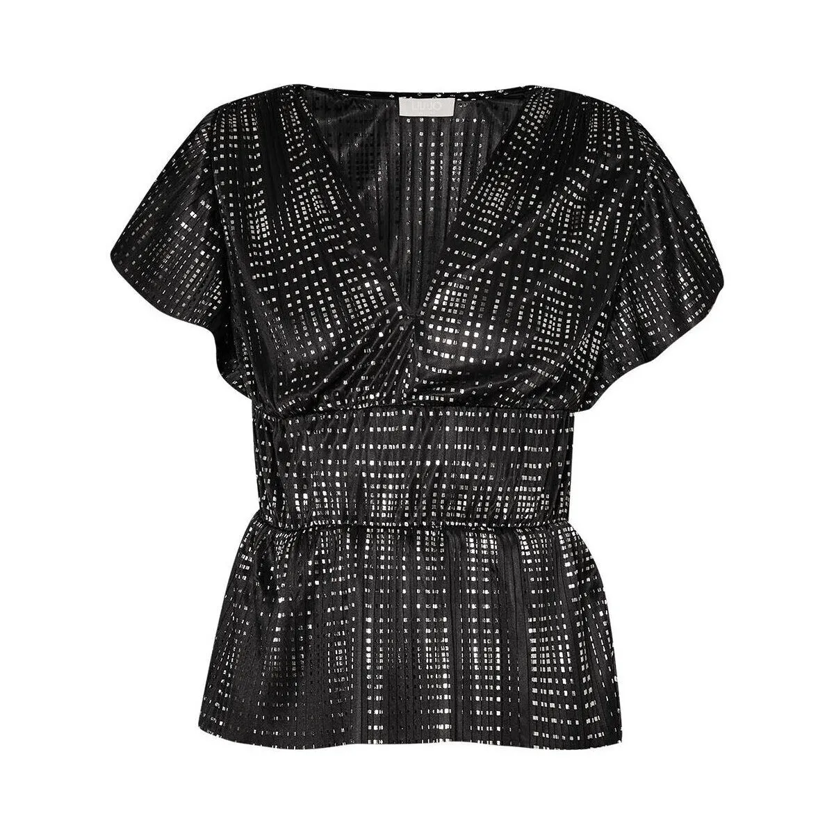 Blusa laminada con strass