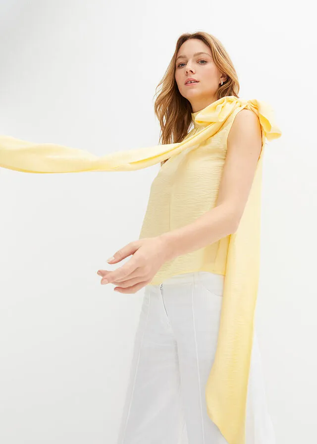 Blusa sin mangas Amarillo claro