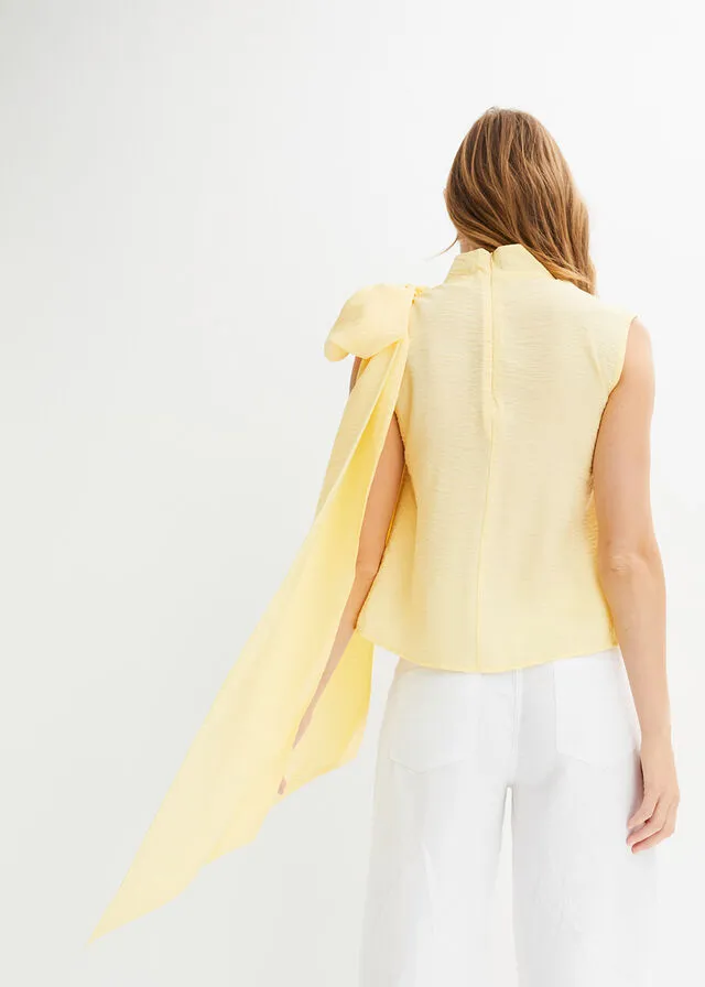 Blusa sin mangas Amarillo claro