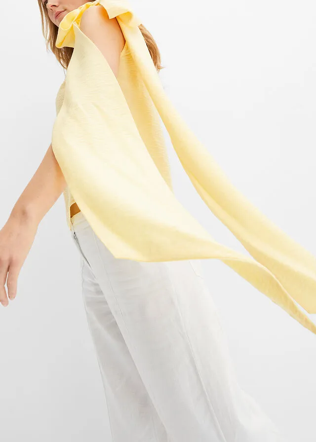 Blusa sin mangas Amarillo claro