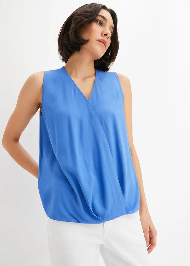 Blusa sin mangas Azul