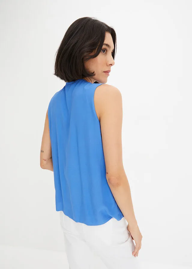 Blusa sin mangas Azul
