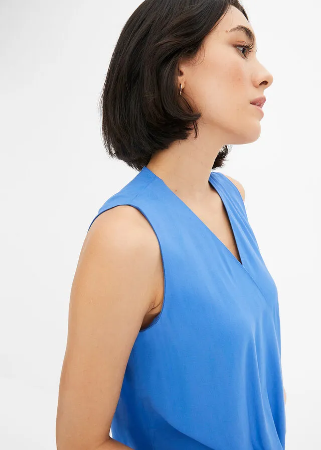 Blusa sin mangas Azul