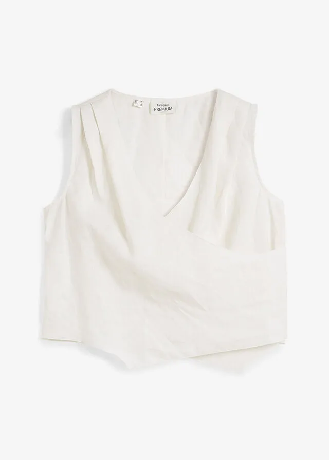 Blusa sin mangas Blanco lana