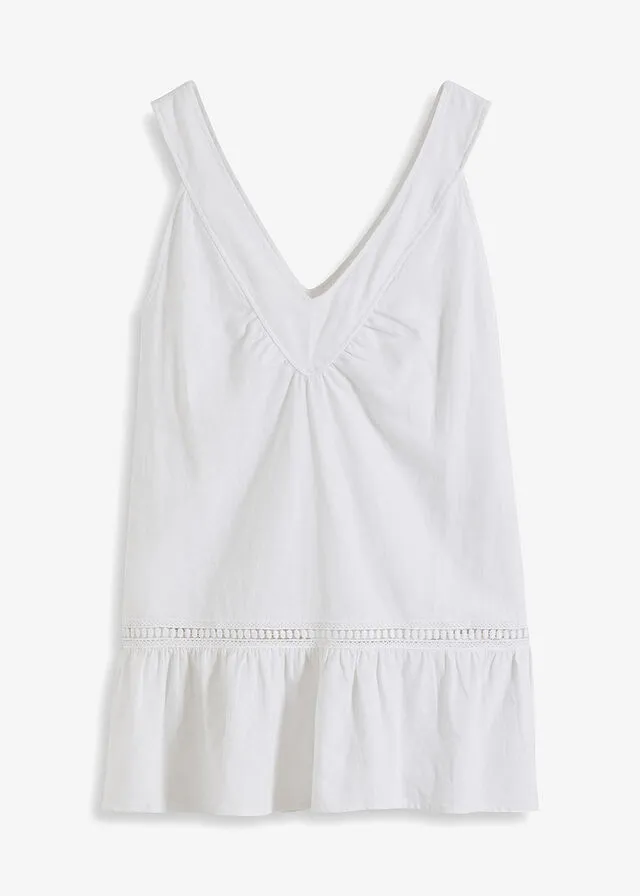 Blusa sin mangas Blanco