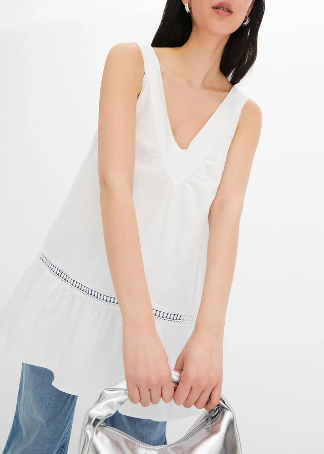 Blusa sin mangas Blanco