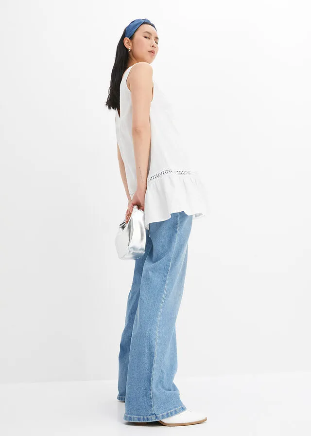 Blusa sin mangas Blanco