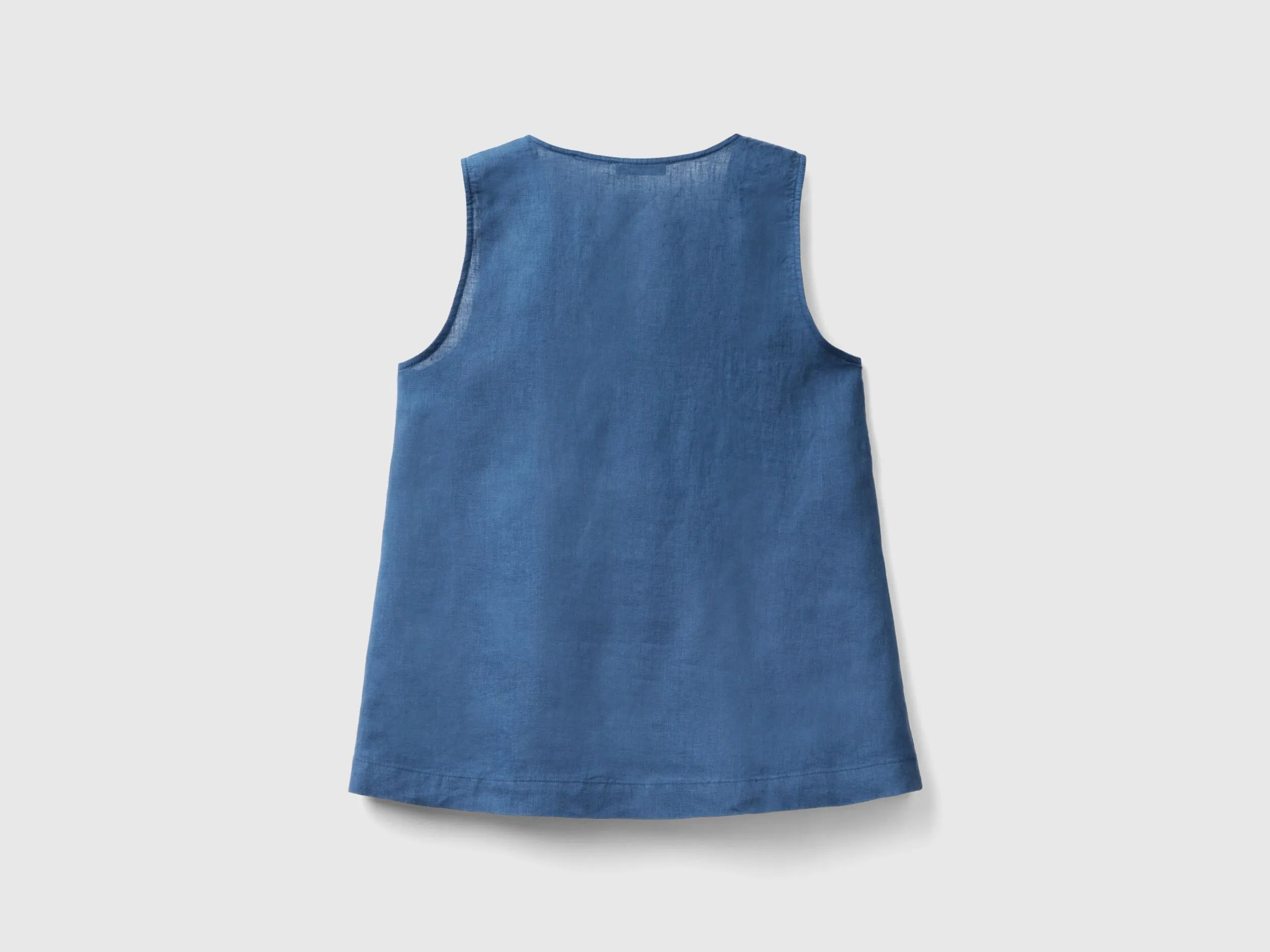 Blusa sin mangas de lino puro