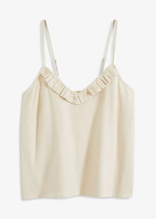 Blusa sin mangas gris guijarro