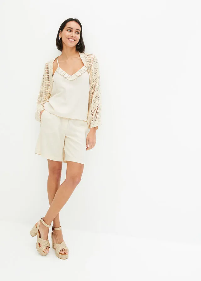Blusa sin mangas gris guijarro