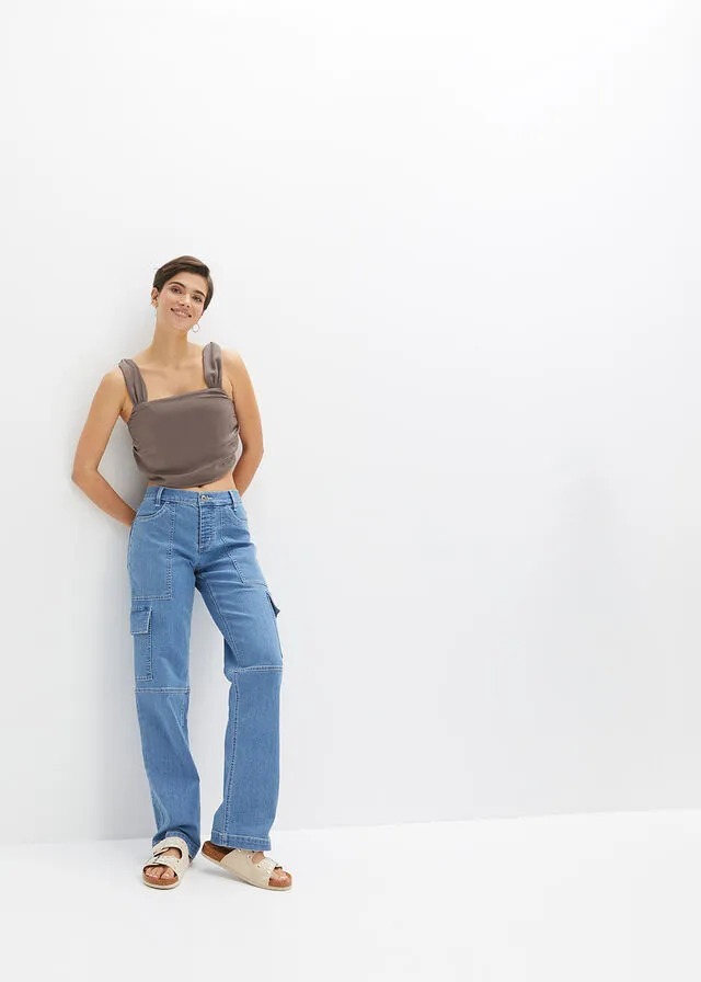Blusa sin mangas Marrón medio