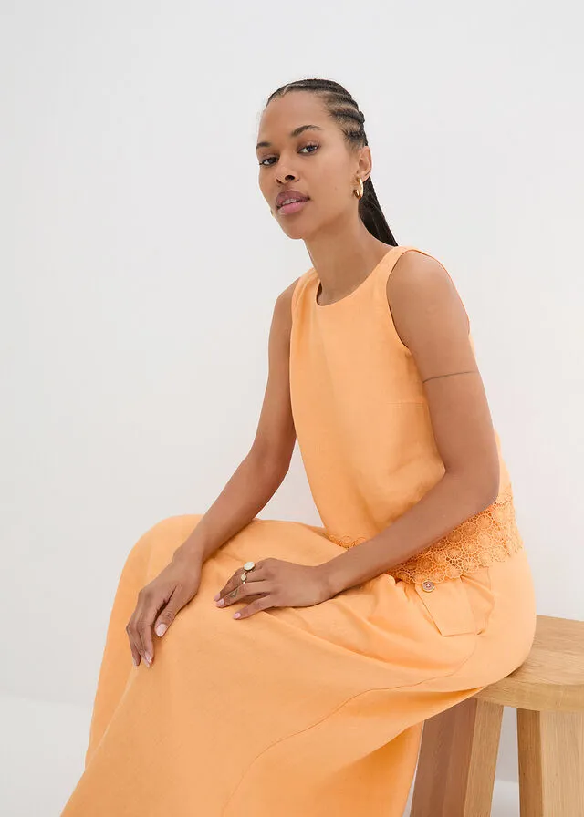 Blusa sin mangas Naranja crema