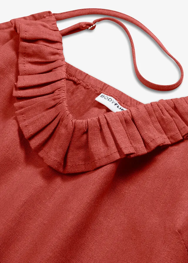 Blusa sin mangas rojo carmín
