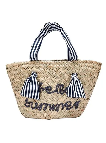 bolso mayoral rafia azul para niña