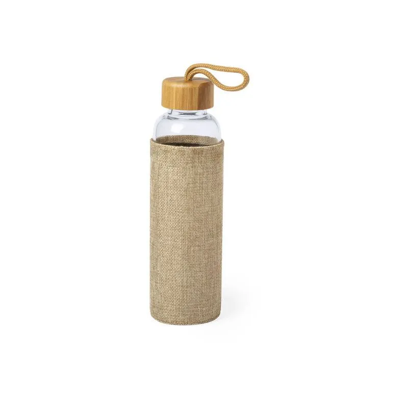 Botella de cristal personalizada con funda 500 ml. Kasfol