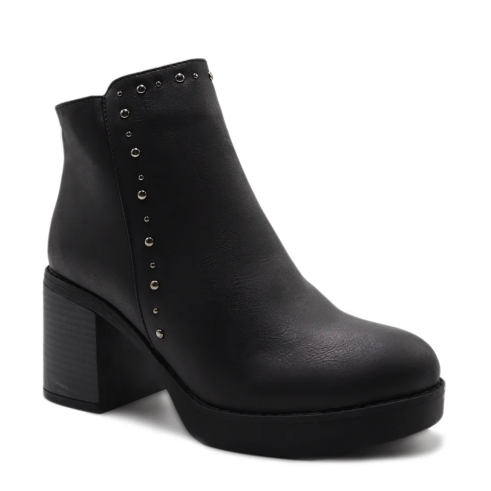 Botín Negro Casual W017