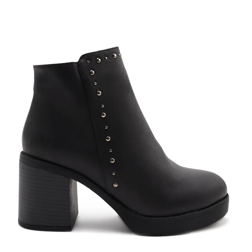 Botín Negro Casual W017