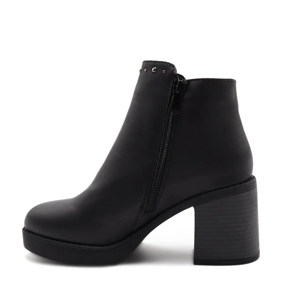 Botín Negro Casual W017