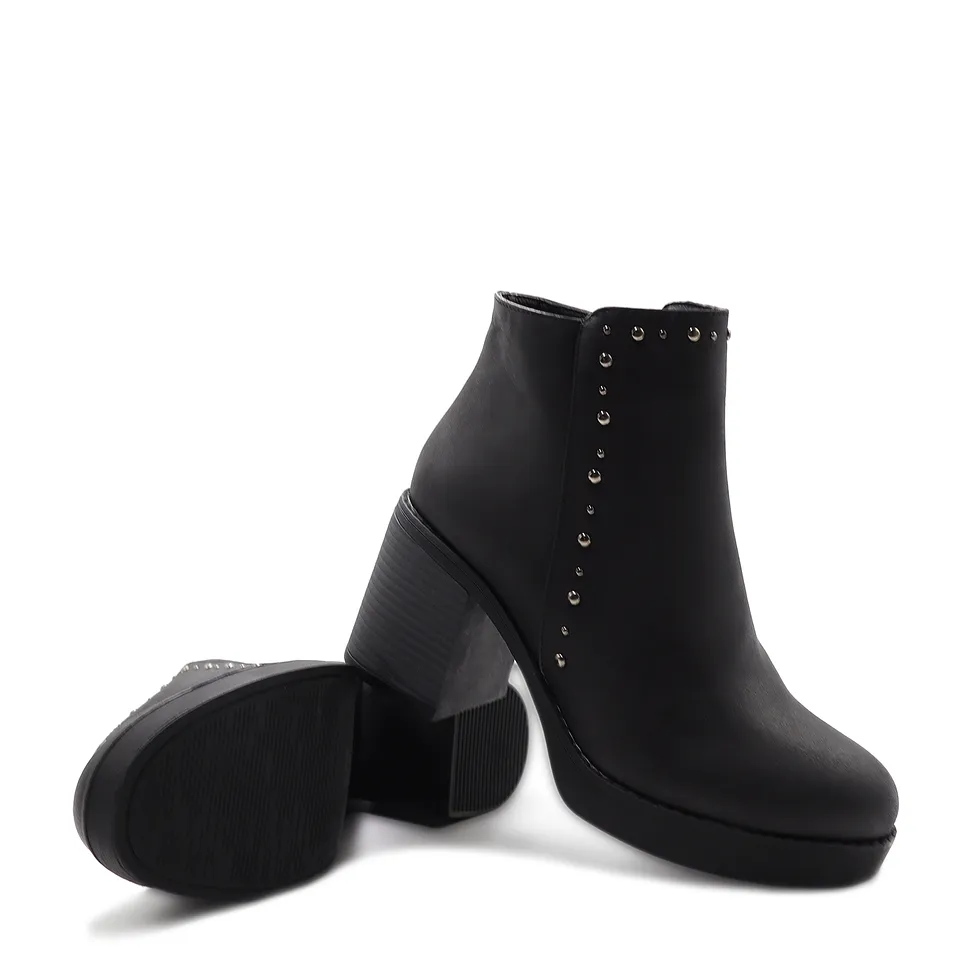 Botín Negro Casual W017