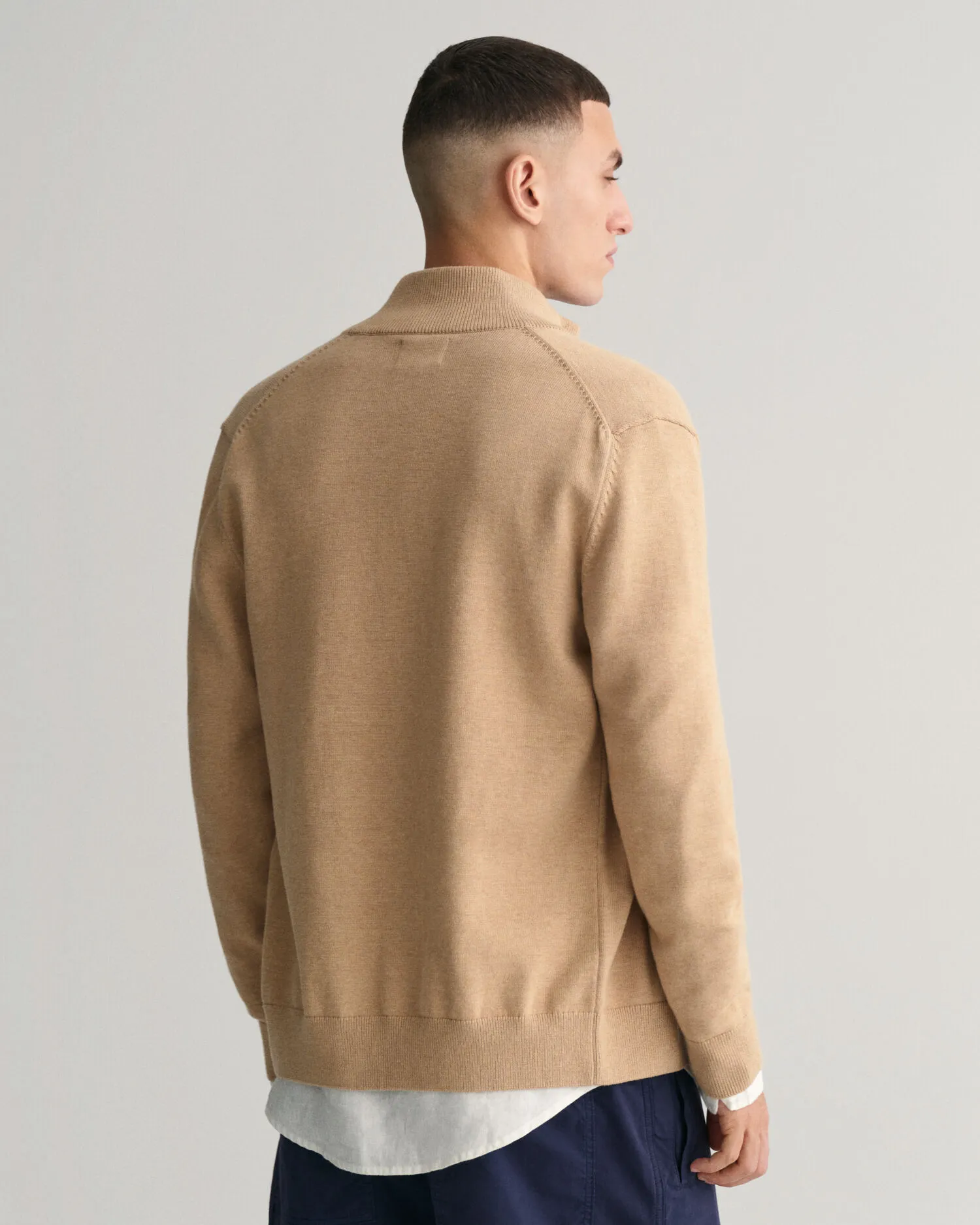 Cárdigan con cremallera Casual Cotton