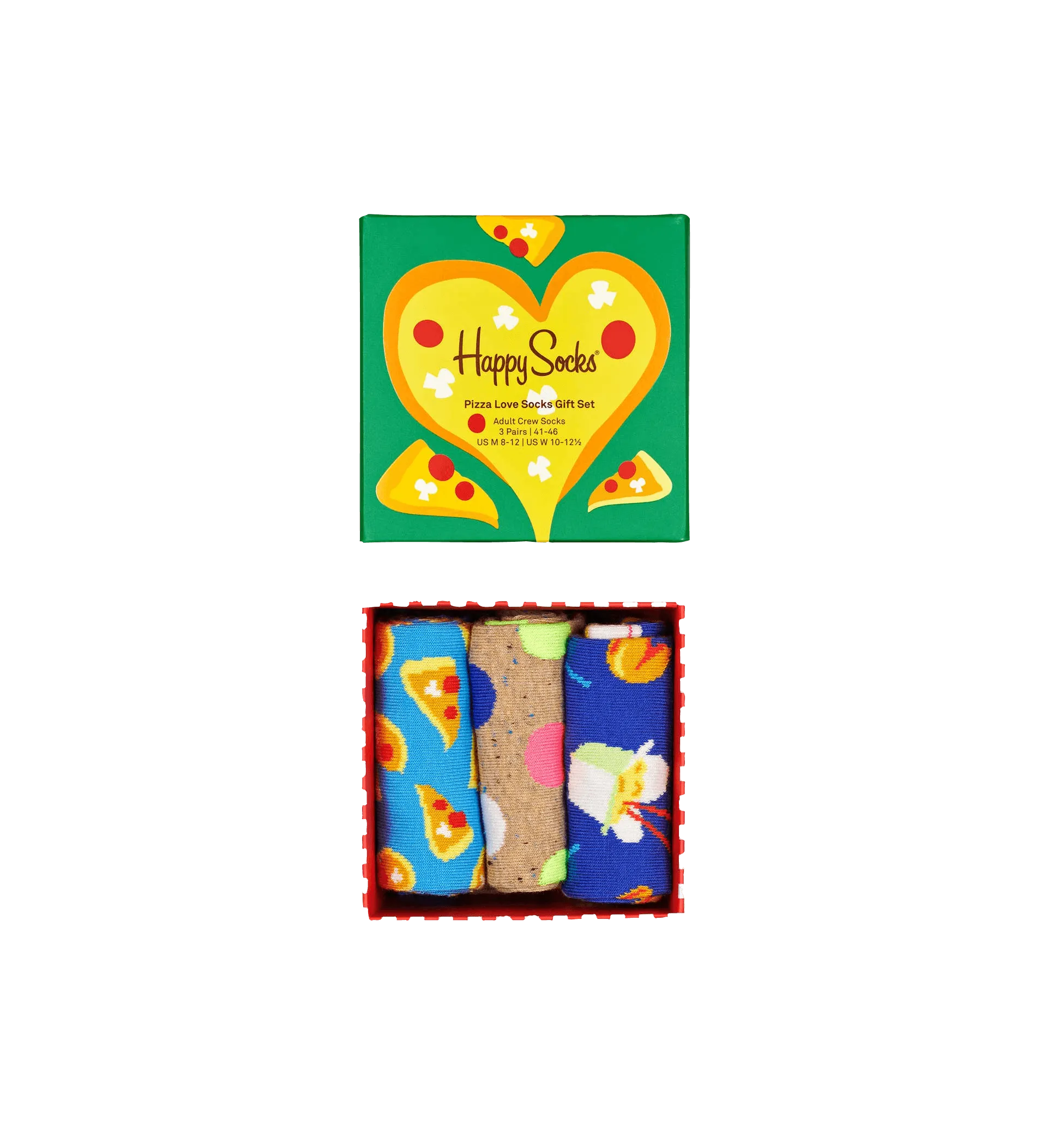 Caja regalo3 Calcetines Pizza Love