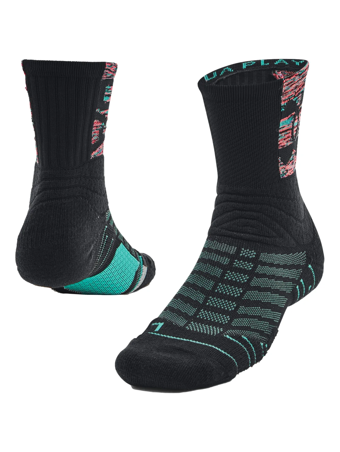 Calcetines Under Armour Mid Crew Color Negro