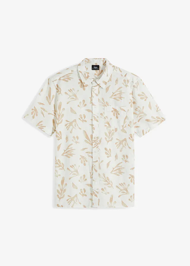 CAMISA DE MANGA CORTA BLANCO LANABEIGE PARDO