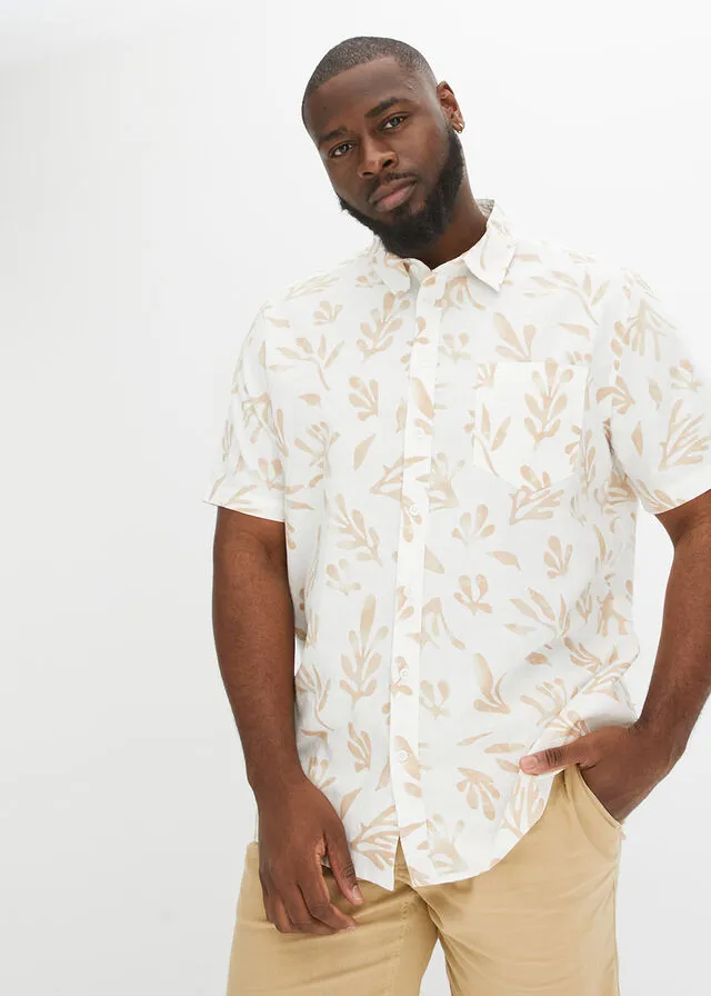 CAMISA DE MANGA CORTA BLANCO LANABEIGE PARDO