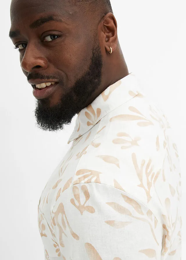 CAMISA DE MANGA CORTA BLANCO LANABEIGE PARDO