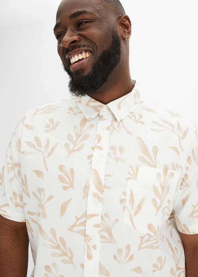CAMISA DE MANGA CORTA BLANCO LANABEIGE PARDO
