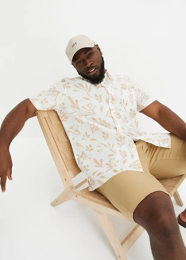 CAMISA DE MANGA CORTA BLANCO LANABEIGE PARDO