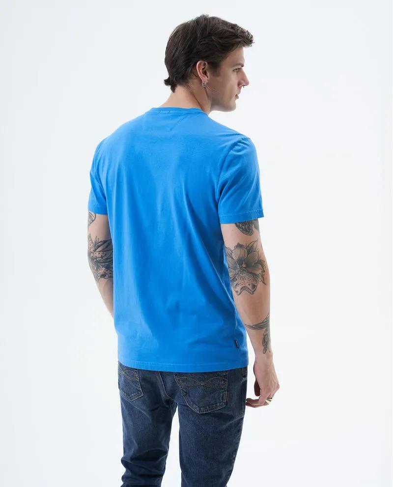 Camiseta con cuello en rib para hombre