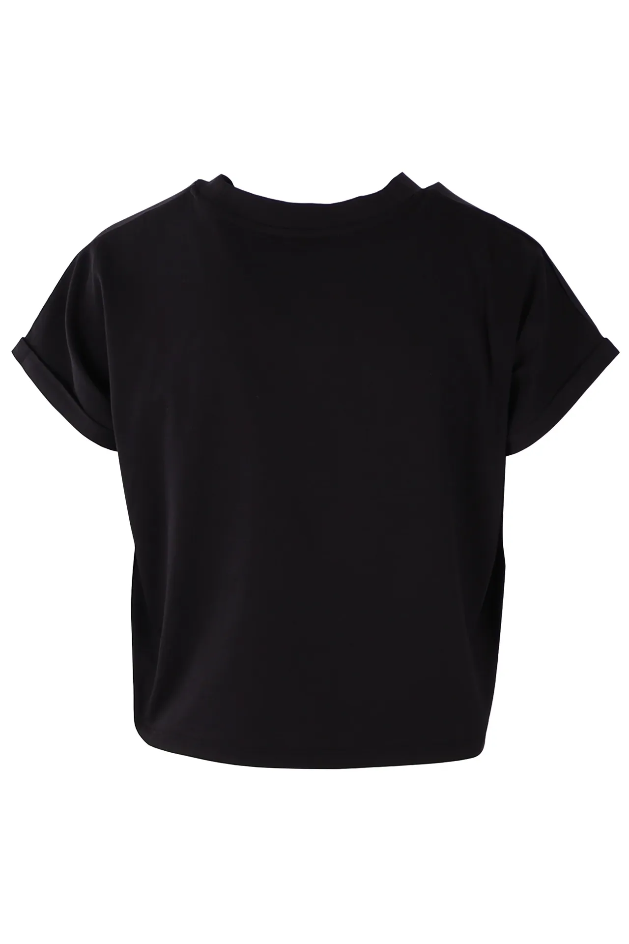 Camiseta corta Balmain negra con logotipo pequeño
