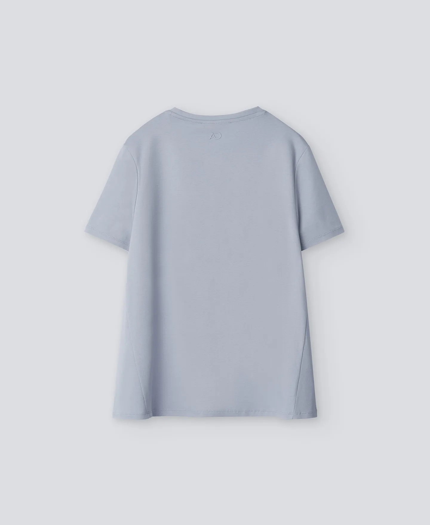 Camiseta cuello pico azul mujer
