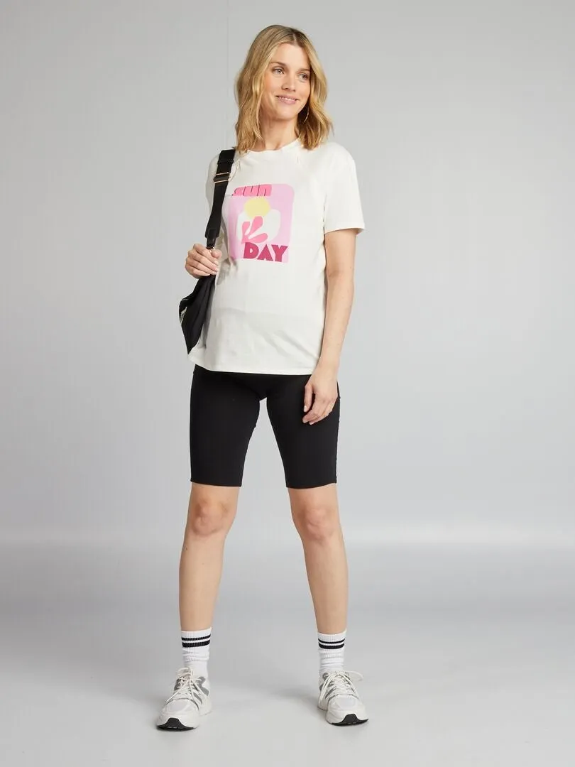 CAMISETA DE LACTANCIA A ABERTURAS  BLANCO