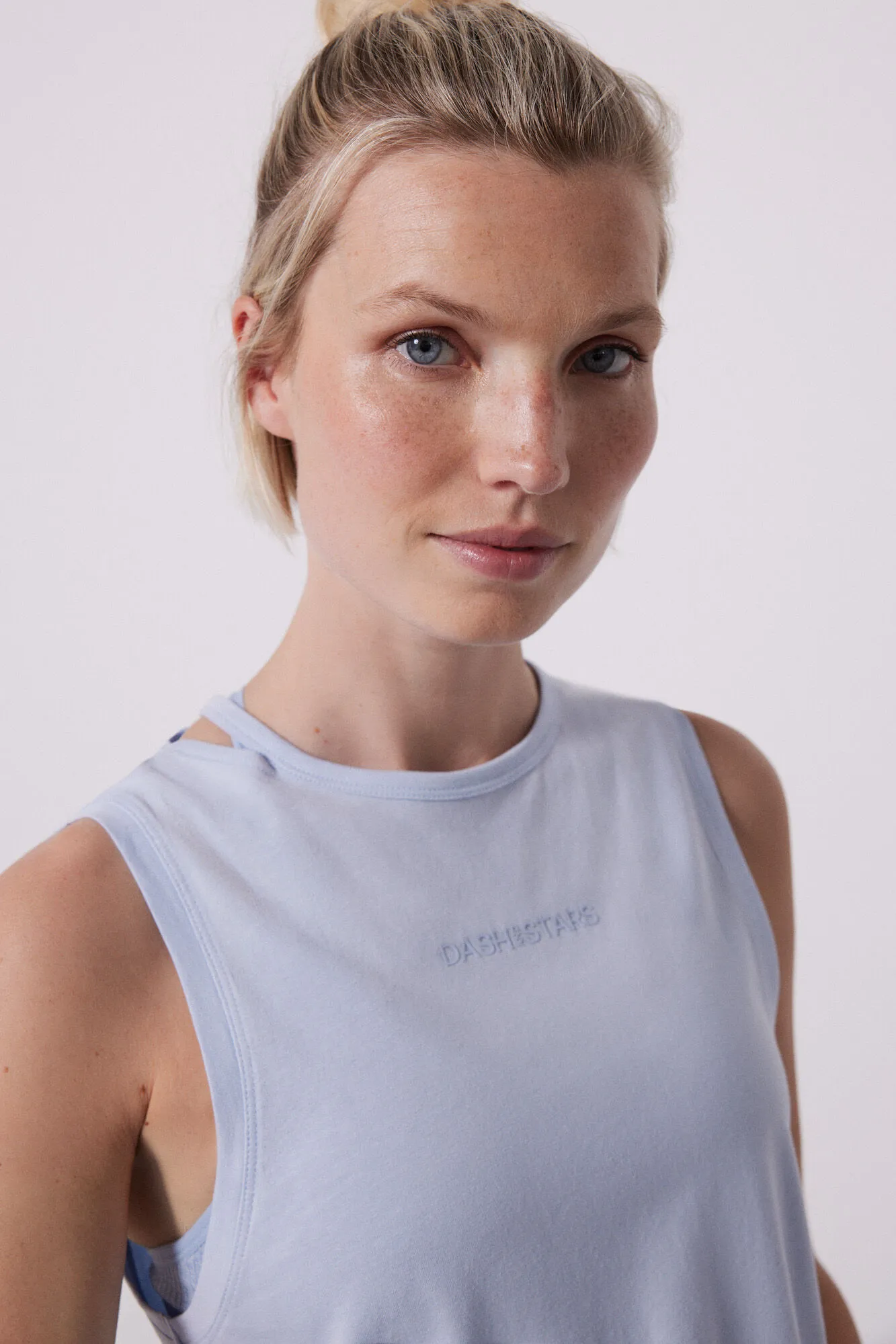 Camiseta sin mangas azul