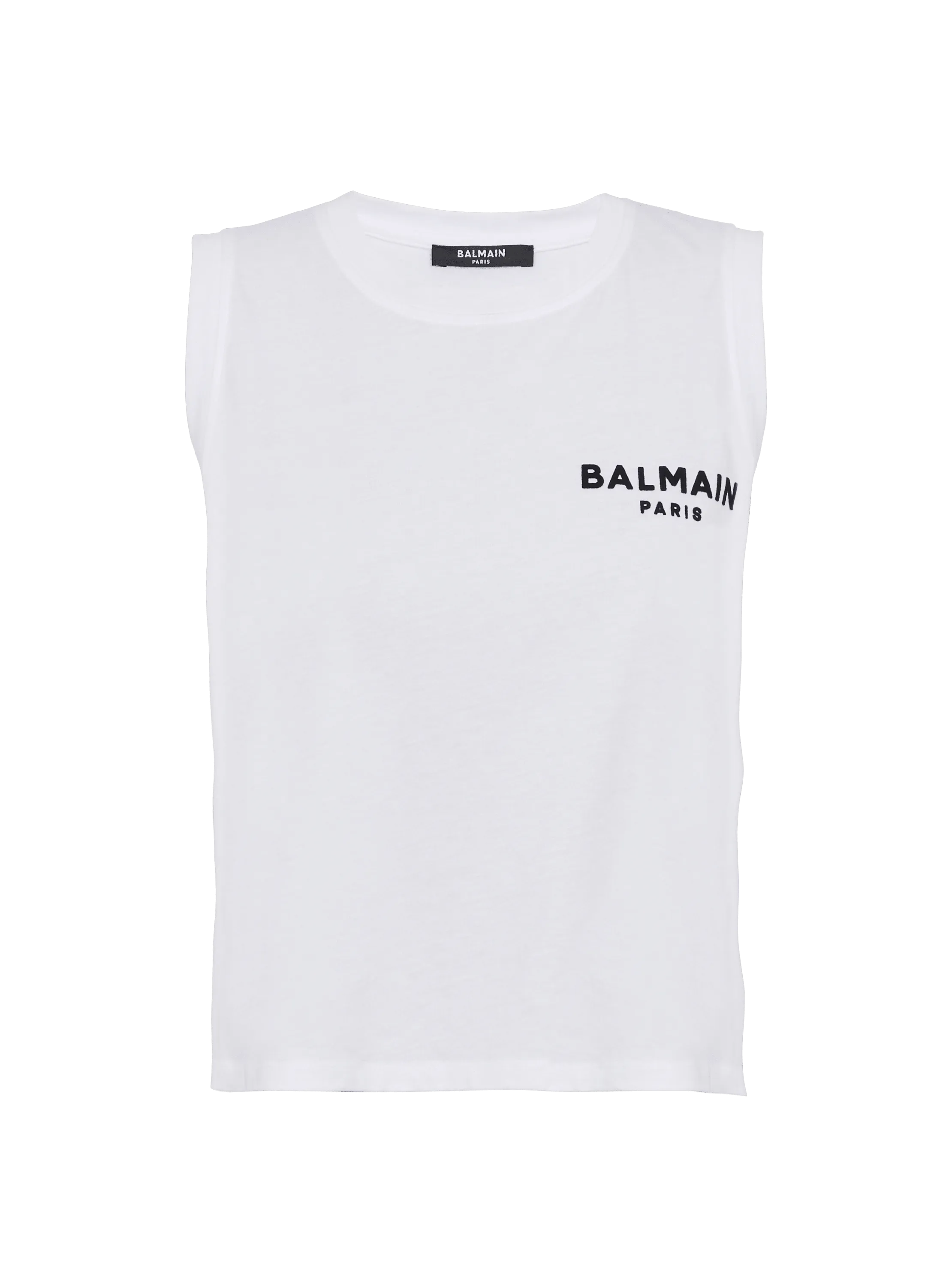 Camiseta sin mangas Balmain serigrafiada