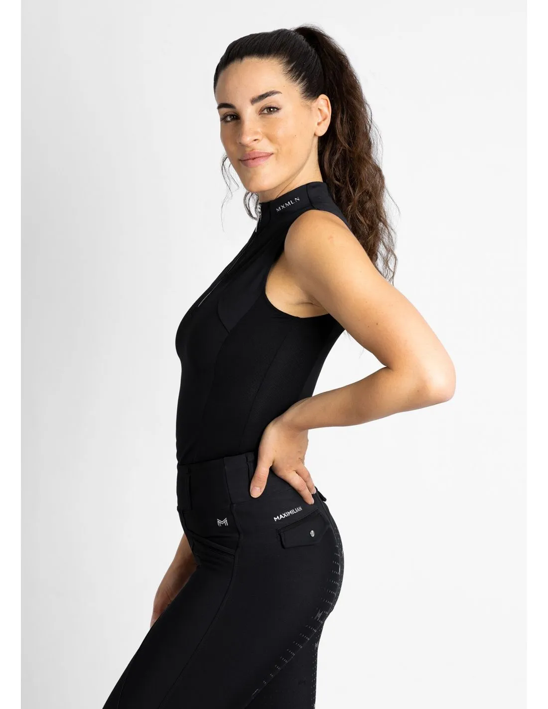 Camiseta sin mangas Base Layer Negro Maximilian