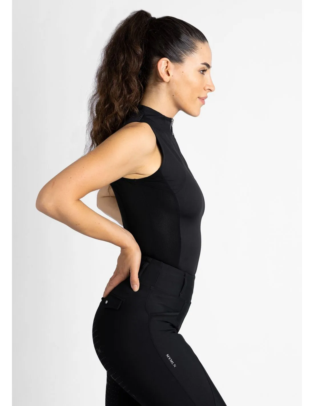 Camiseta sin mangas Base Layer Negro Maximilian