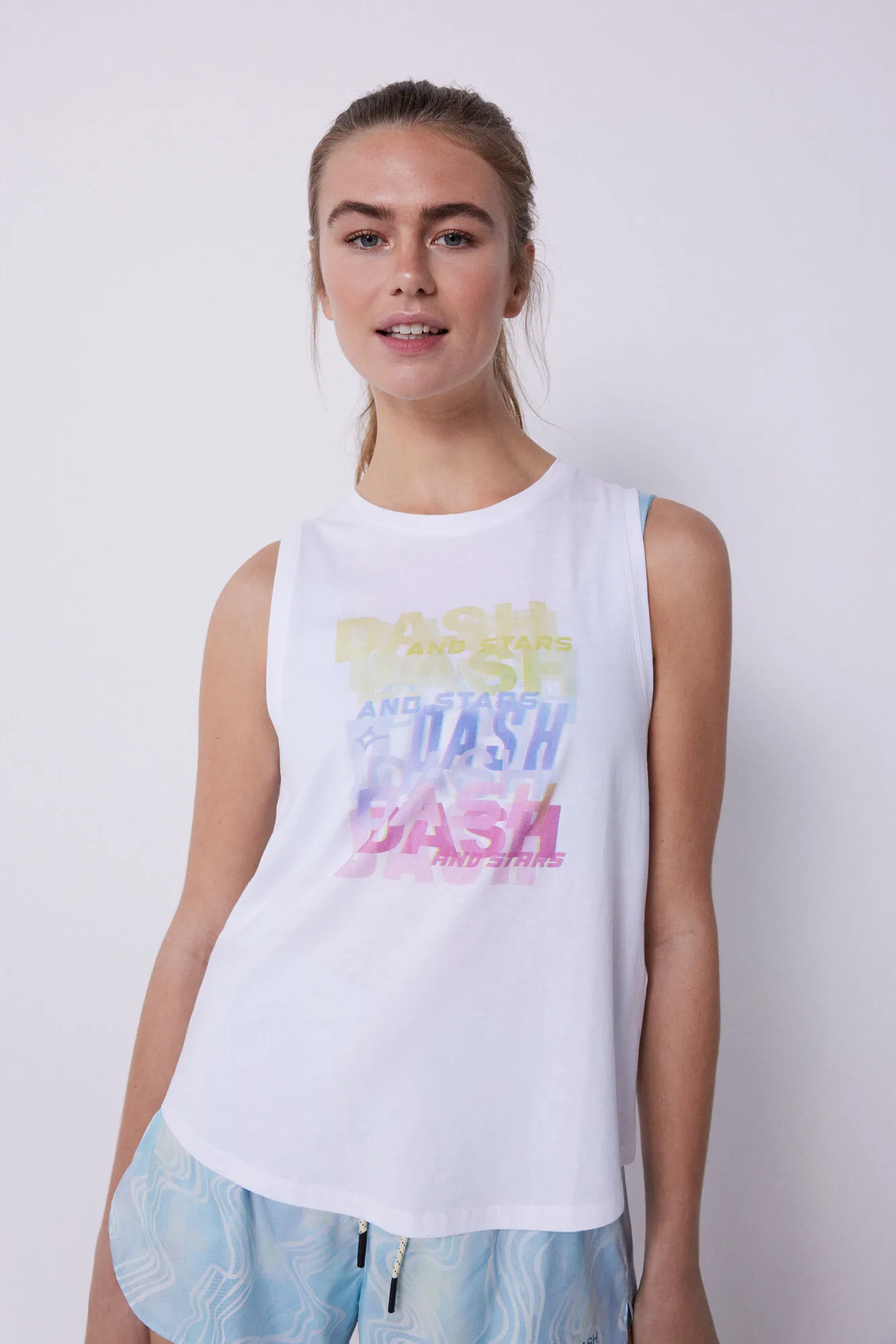 Camiseta sin mangas blanco